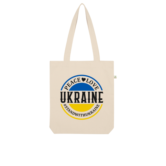 STAND WITH UKRAINE Organic Tote Bag - DirectlyPersonalised