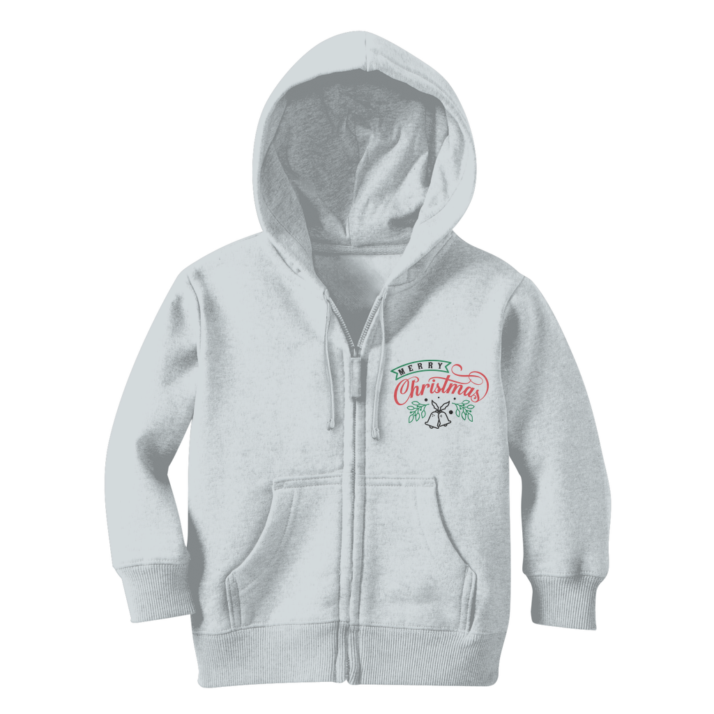 Merry Christmas Classic Kids Zip Hoodie