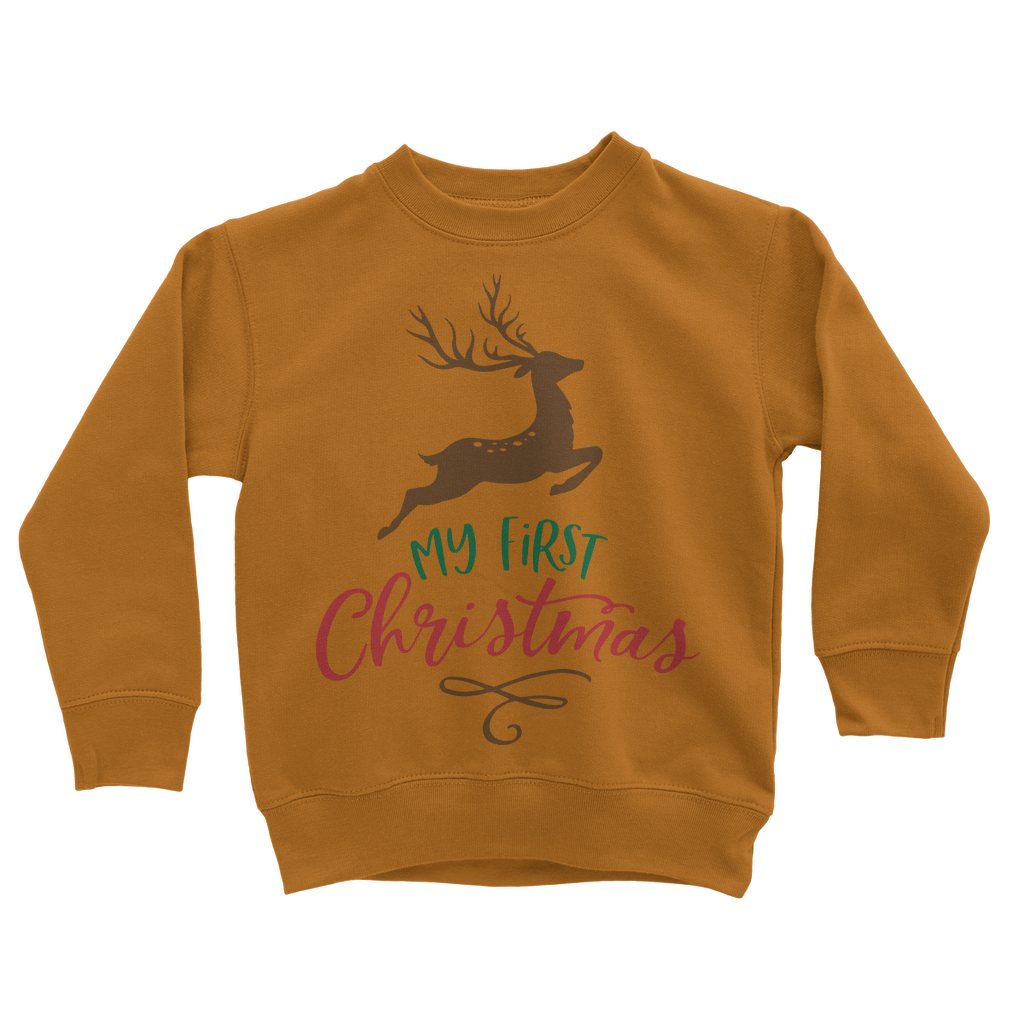 My First Christmas Colour Classic Kids Sweatshirt