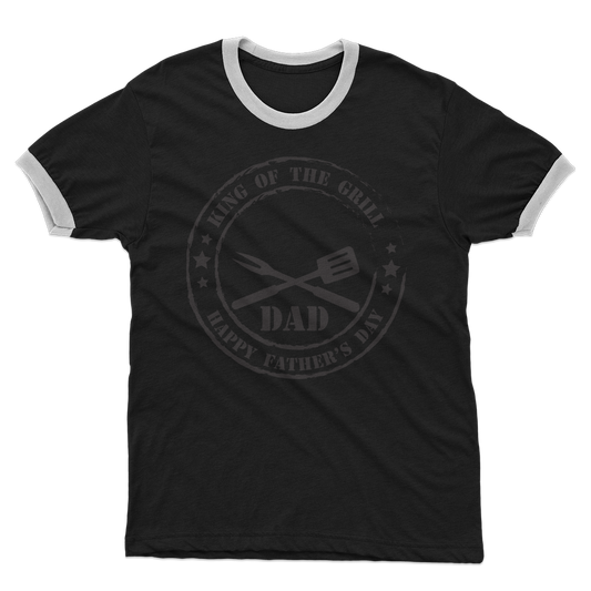 King of the Grill Adult Ringer T-Shirt - DirectlyPersonalised