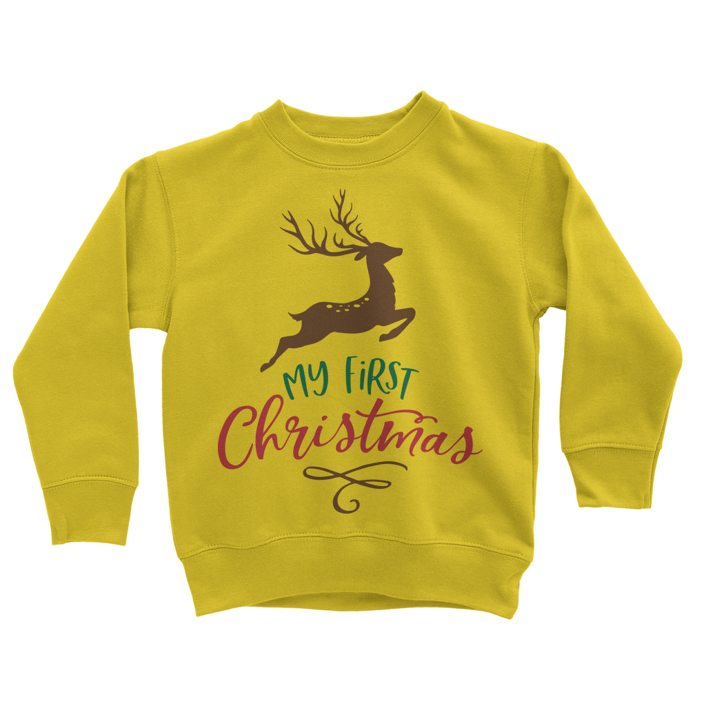 My First Christmas Colour Classic Kids Sweatshirt