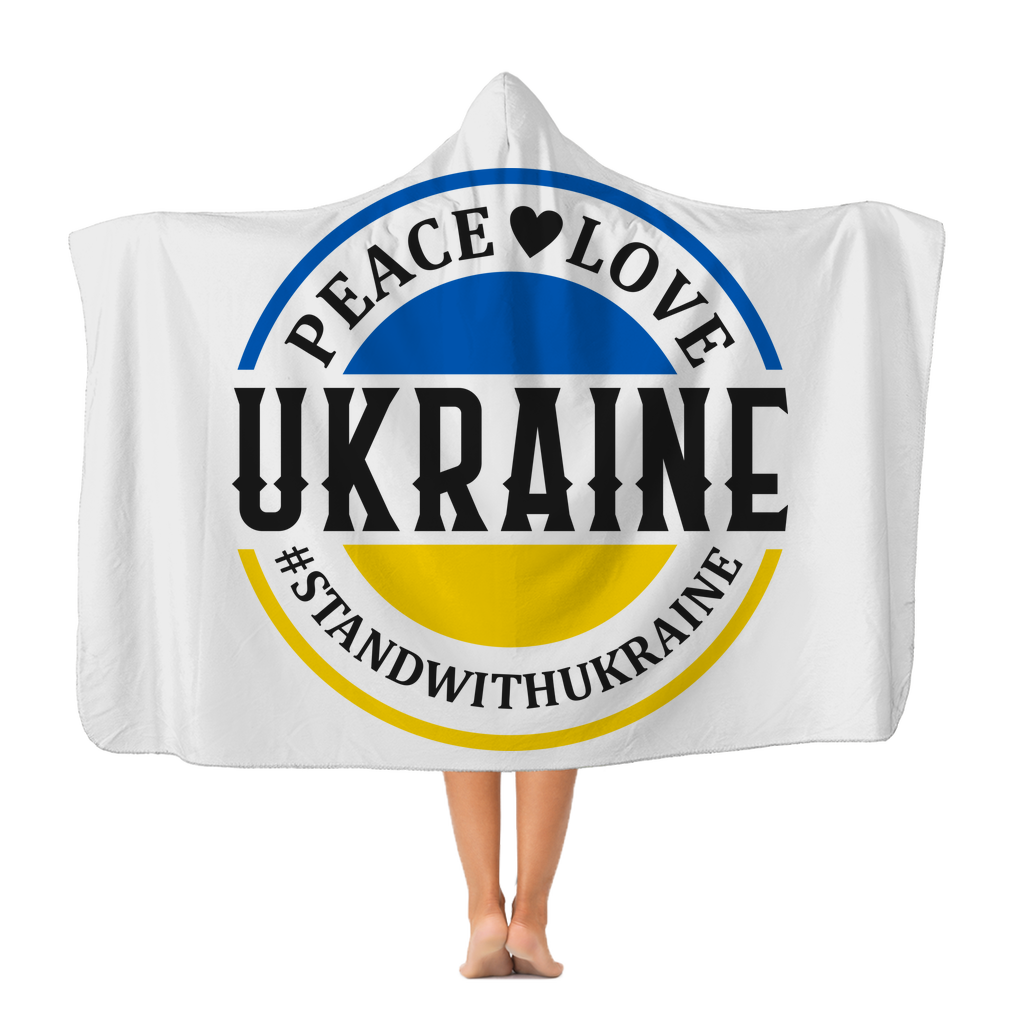 STAND WITH UKRAINE Classic Adult Hooded Blanket - DirectlyPersonalised