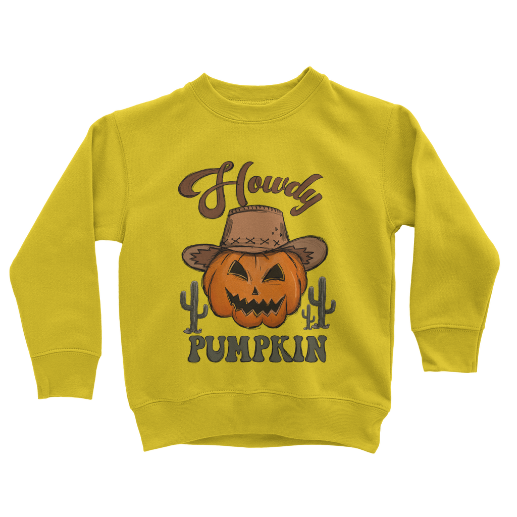 HOWDY PUMPKIN Classic Kids Sweatshirt - DirectlyPersonalised
