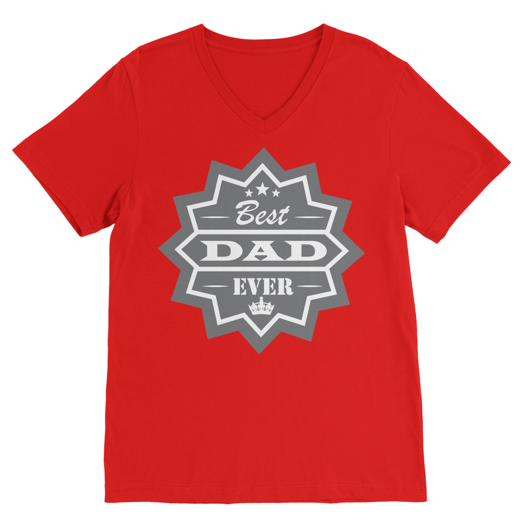 Best Dad Ever Classic V-Neck T-Shirt - DirectlyPersonalised