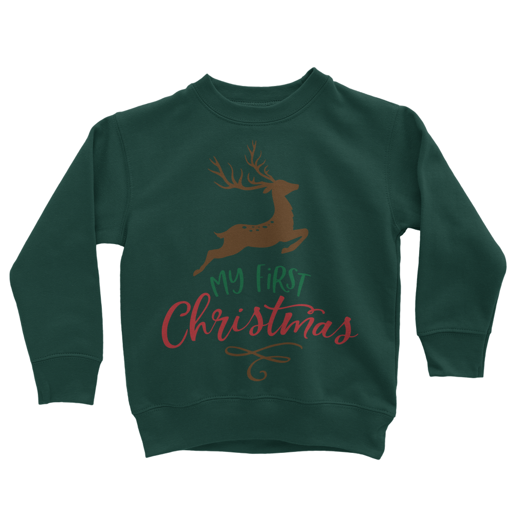 My First Christmas Colour Classic Kids Sweatshirt