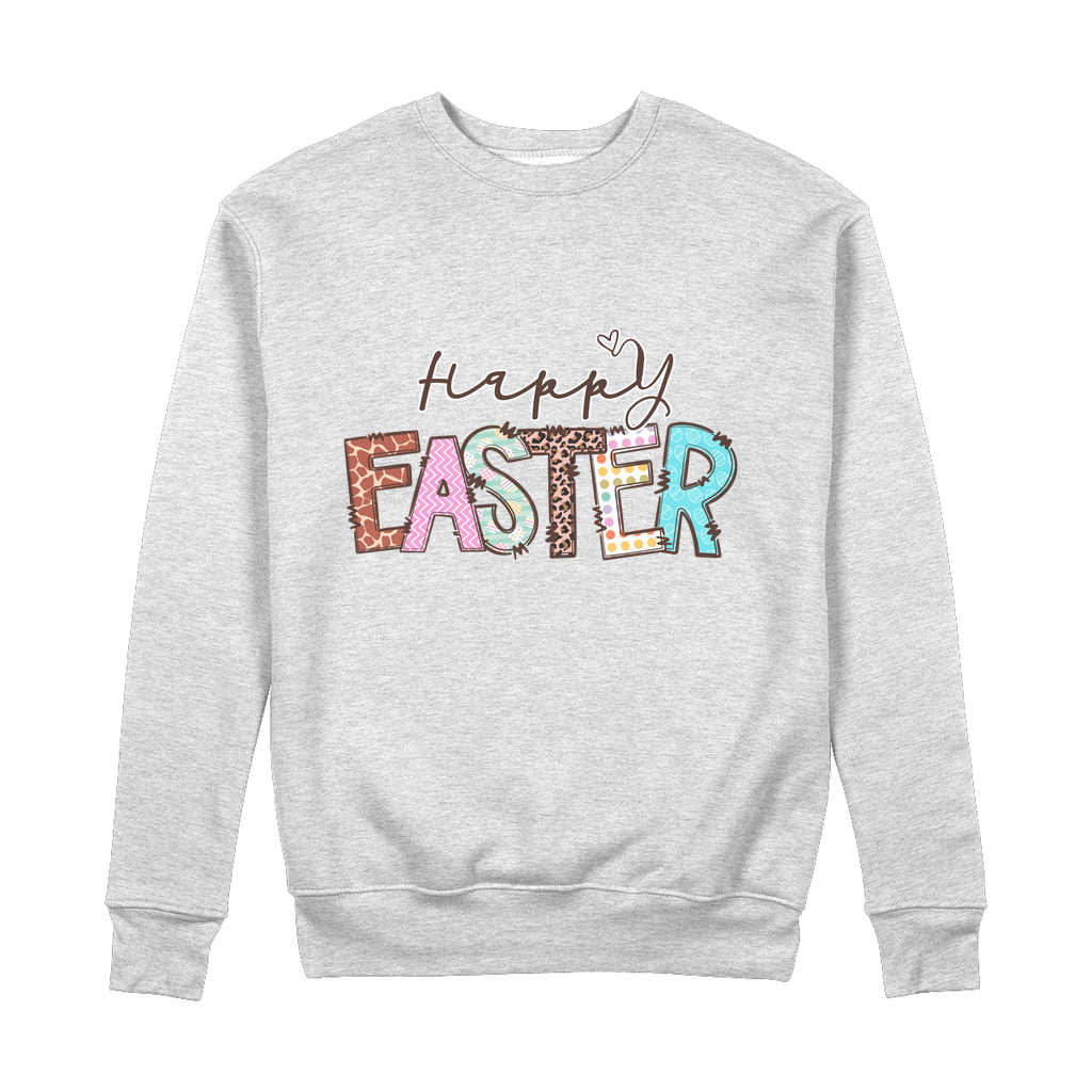 Happy Easter 100% Organic Cotton Sweatshirt - DirectlyPersonalised