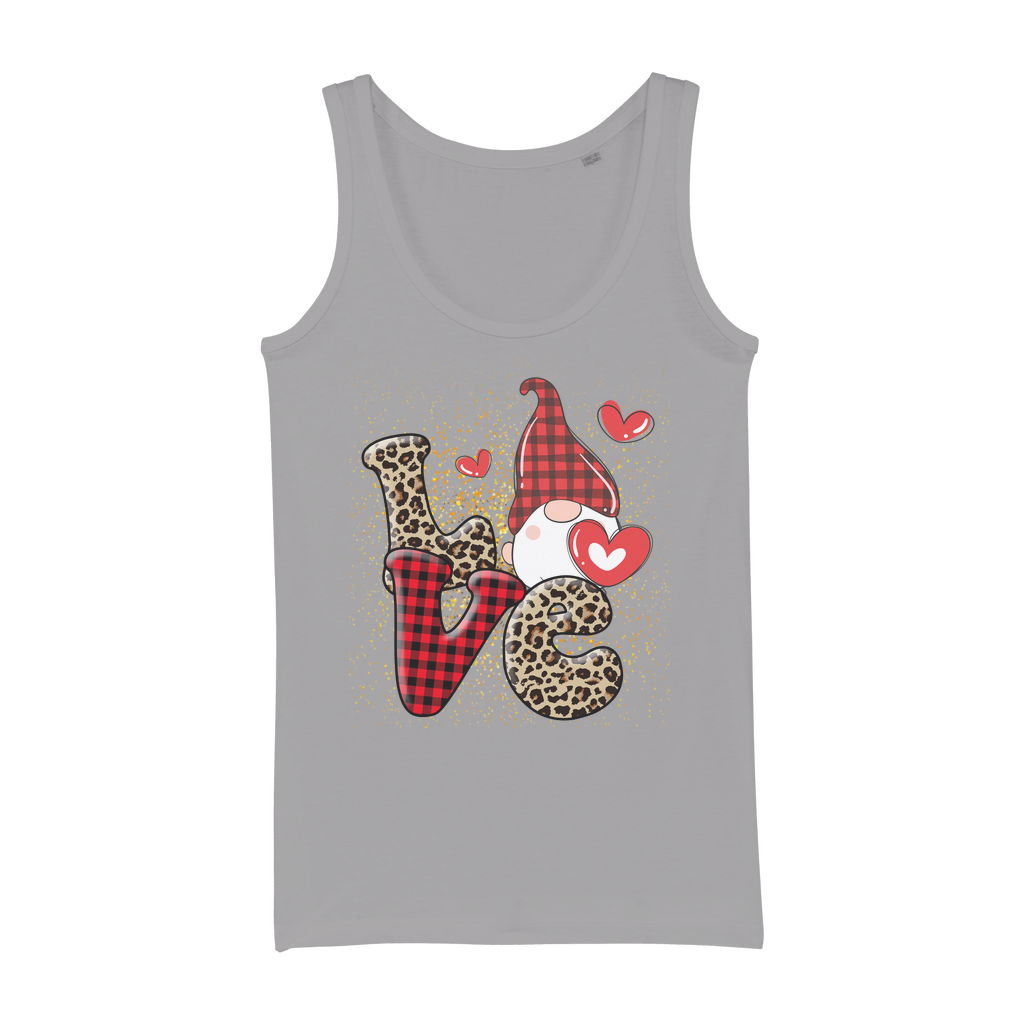 Ladies Valentine Design Organic Jersey Womens Tank Top - DirectlyPersonalised