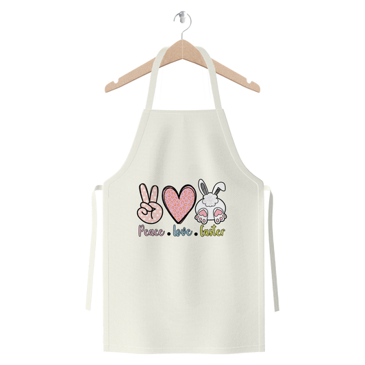 PEACE LOVE EASTER Premium Jersey Apron - DirectlyPersonalised
