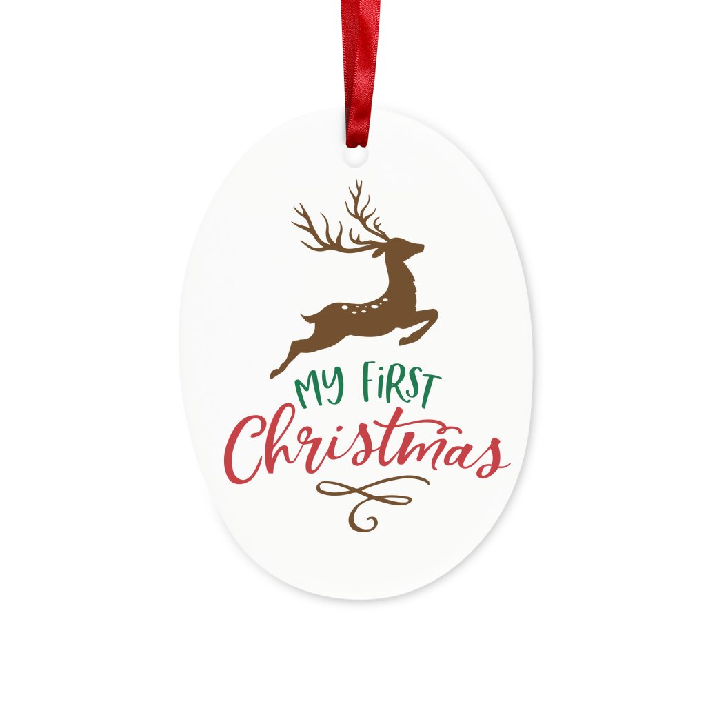 My First Christmas Colour Ceramic Hanging Ornament