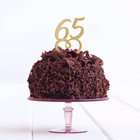 65 Cake Topper Birthday Party Decoration - Sixty Five Cake Topper Decoration - 65th Cake Topper - Quick Dispatch - DirectlyPersonalised