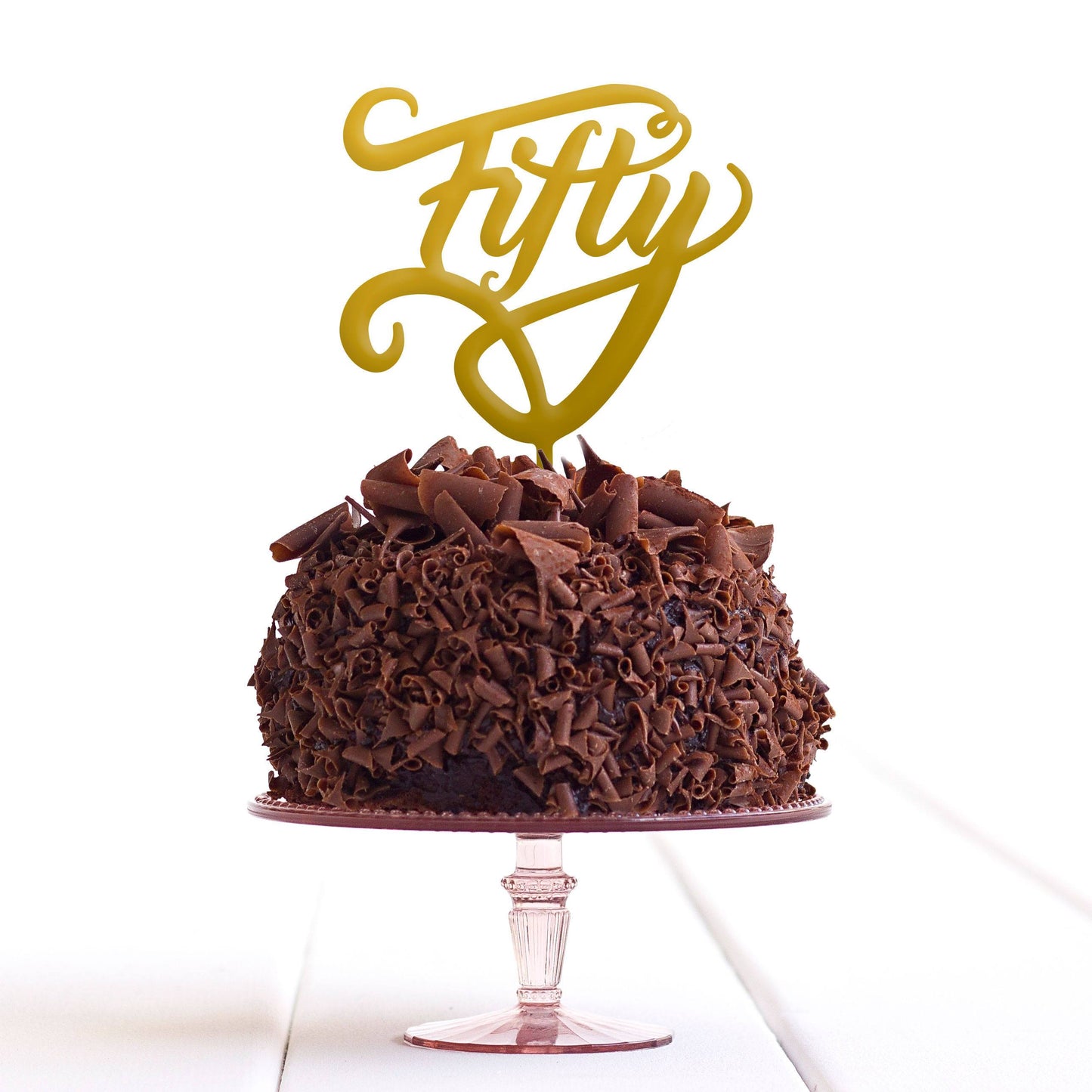 Fifty 50 Fiftieth Cake Topper Birthday Party Decoration Food Safe Regular – Quick Worldwide Dispatch - DirectlyPersonalised