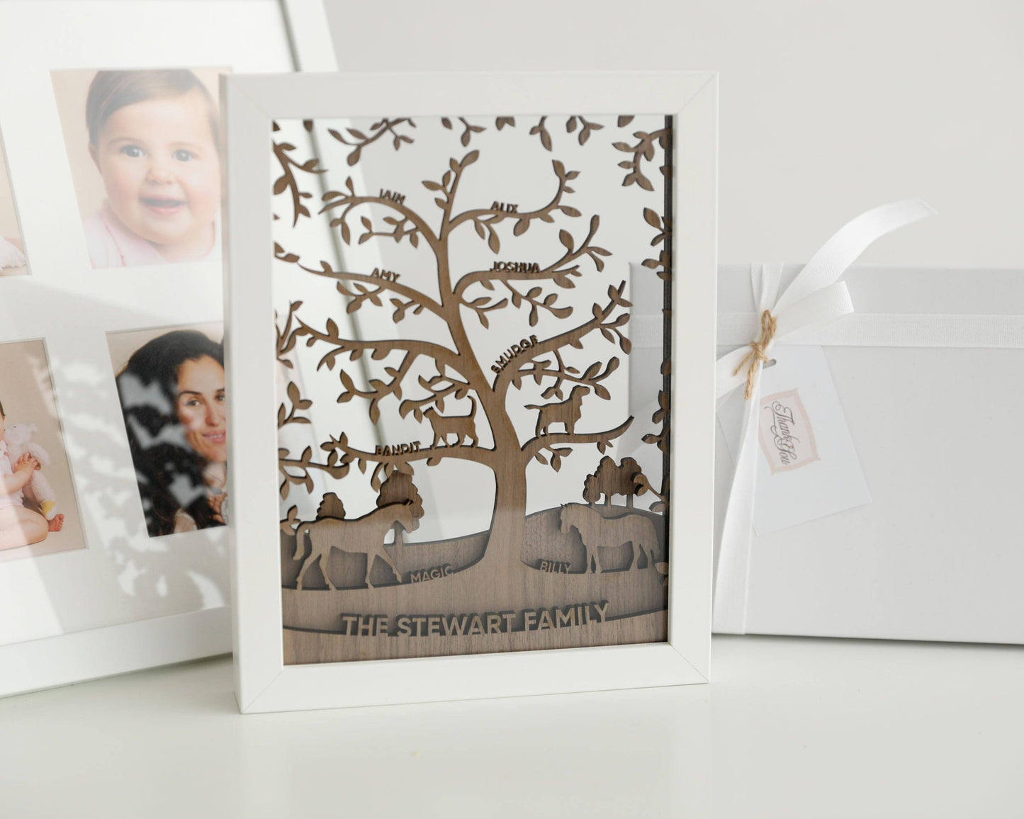 Personalised 3D Family Tree Wood – Fast UK Delivery - DirectlyPersonalised