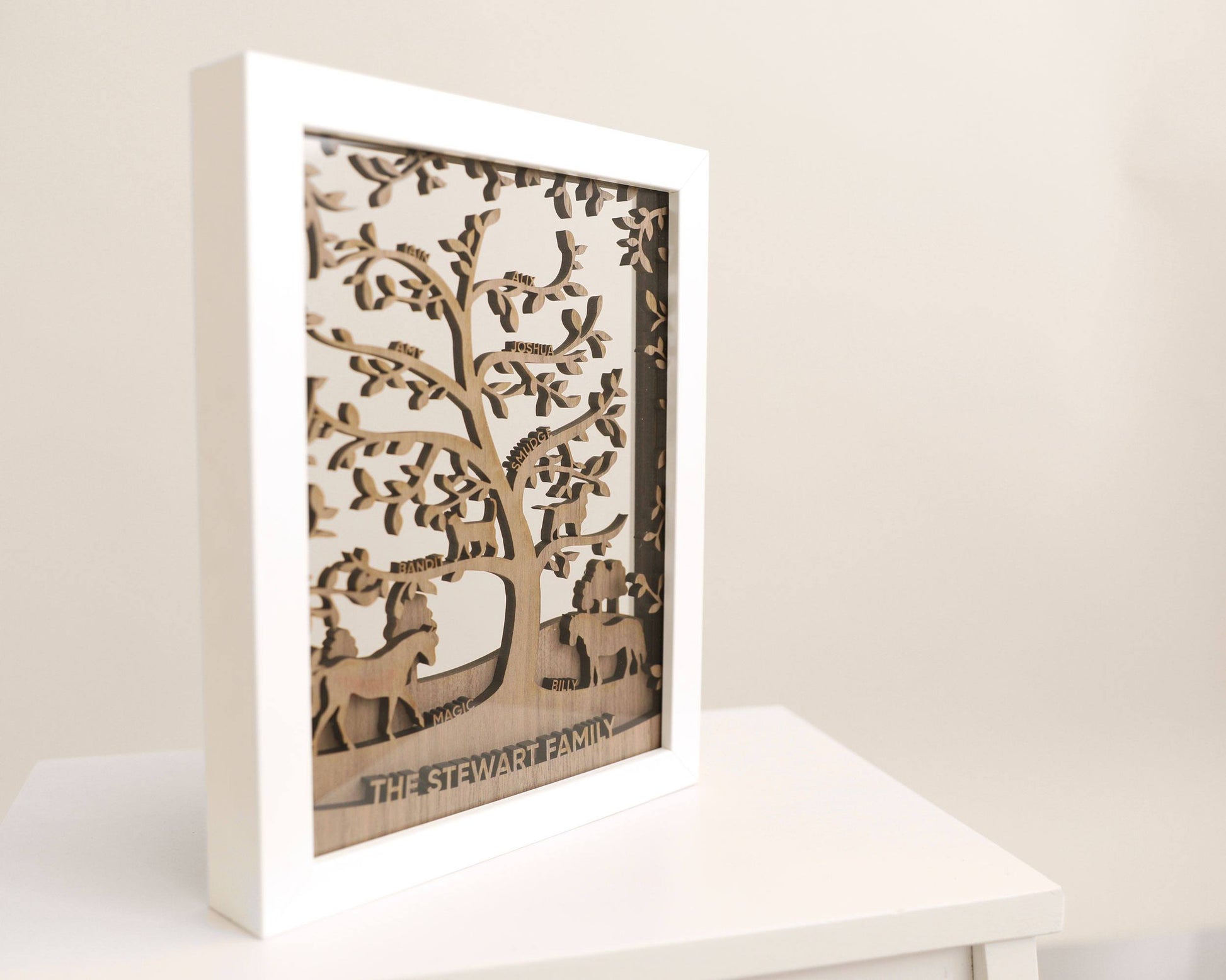 Personalised 3D Family Tree Wood – Fast UK Delivery - DirectlyPersonalised