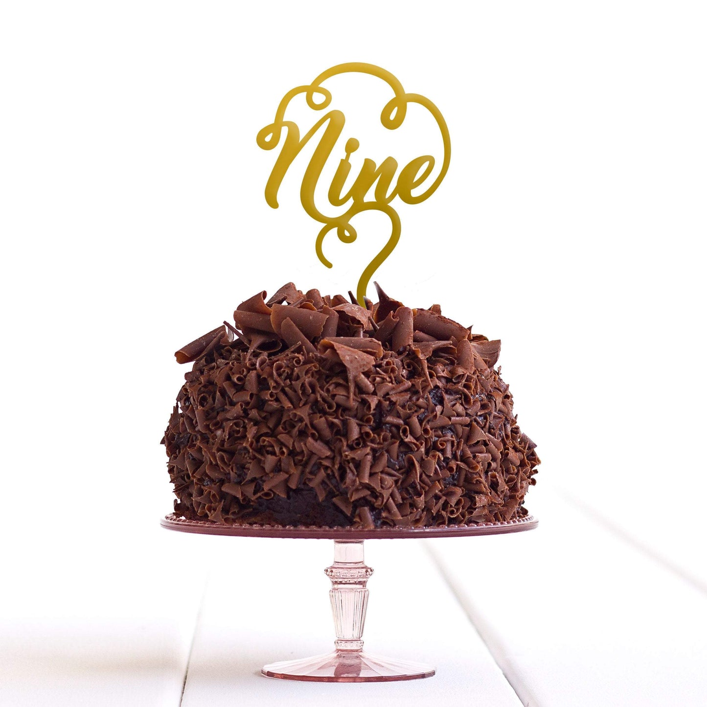 Nine 9 Cake Topper Ninth 9th Birthday Party Anniversary Decoration - DirectlyPersonalised
