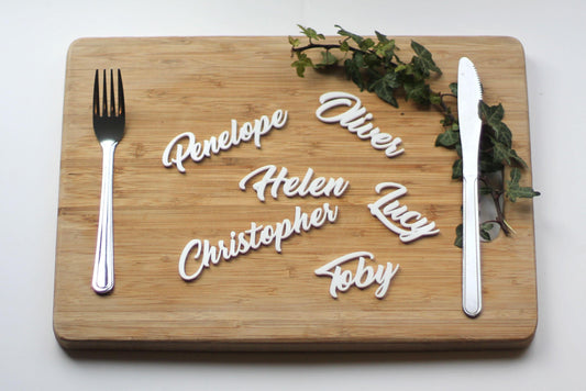 Personalised Wedding Name Place Settings Custom Dinner Reception Table Setting .c. - DirectlyPersonalised