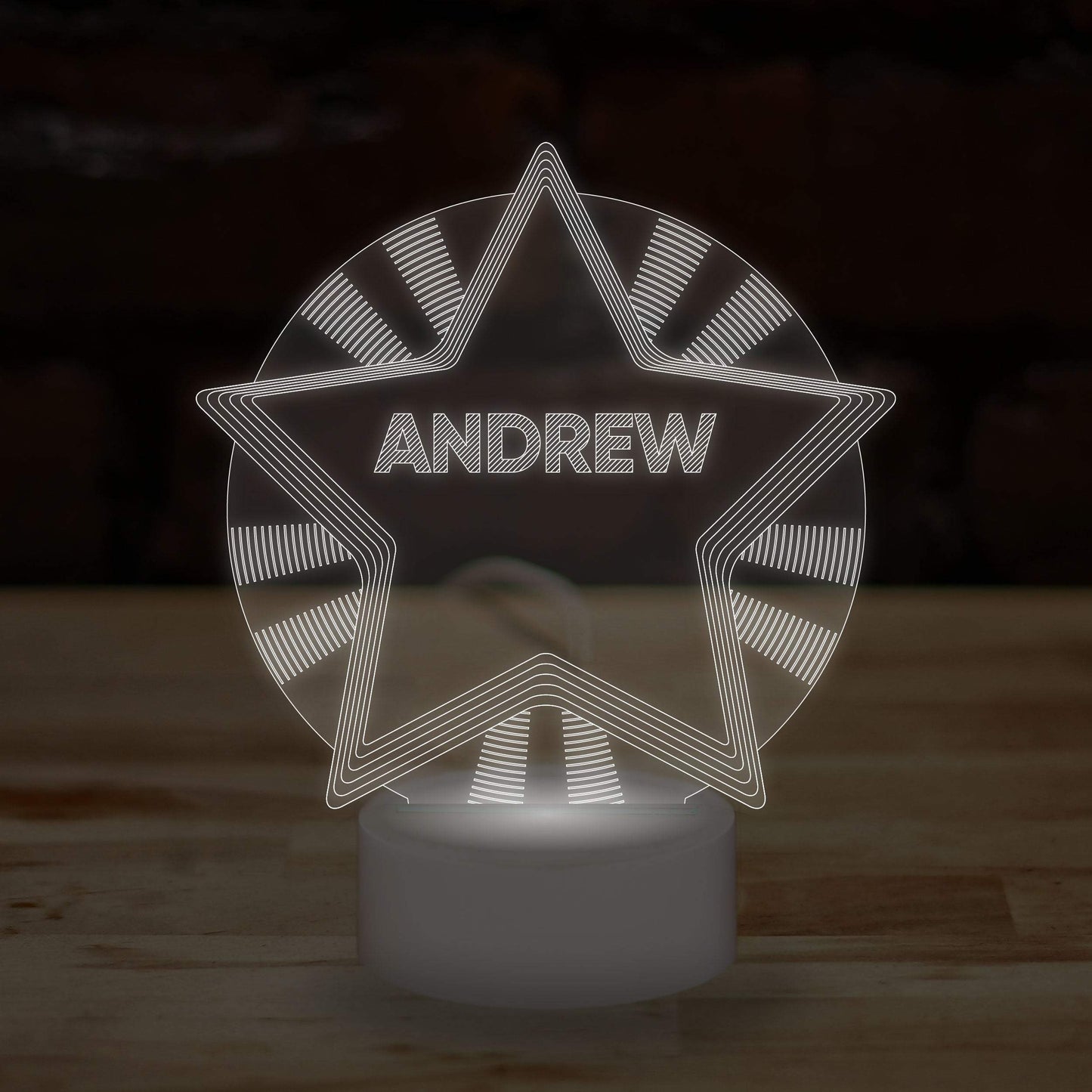 Personalised Star Name Lamp Custom 3D Effect Nightlight 7 Colour LED USB Table Bedroom Desk Lamp - DirectlyPersonalised