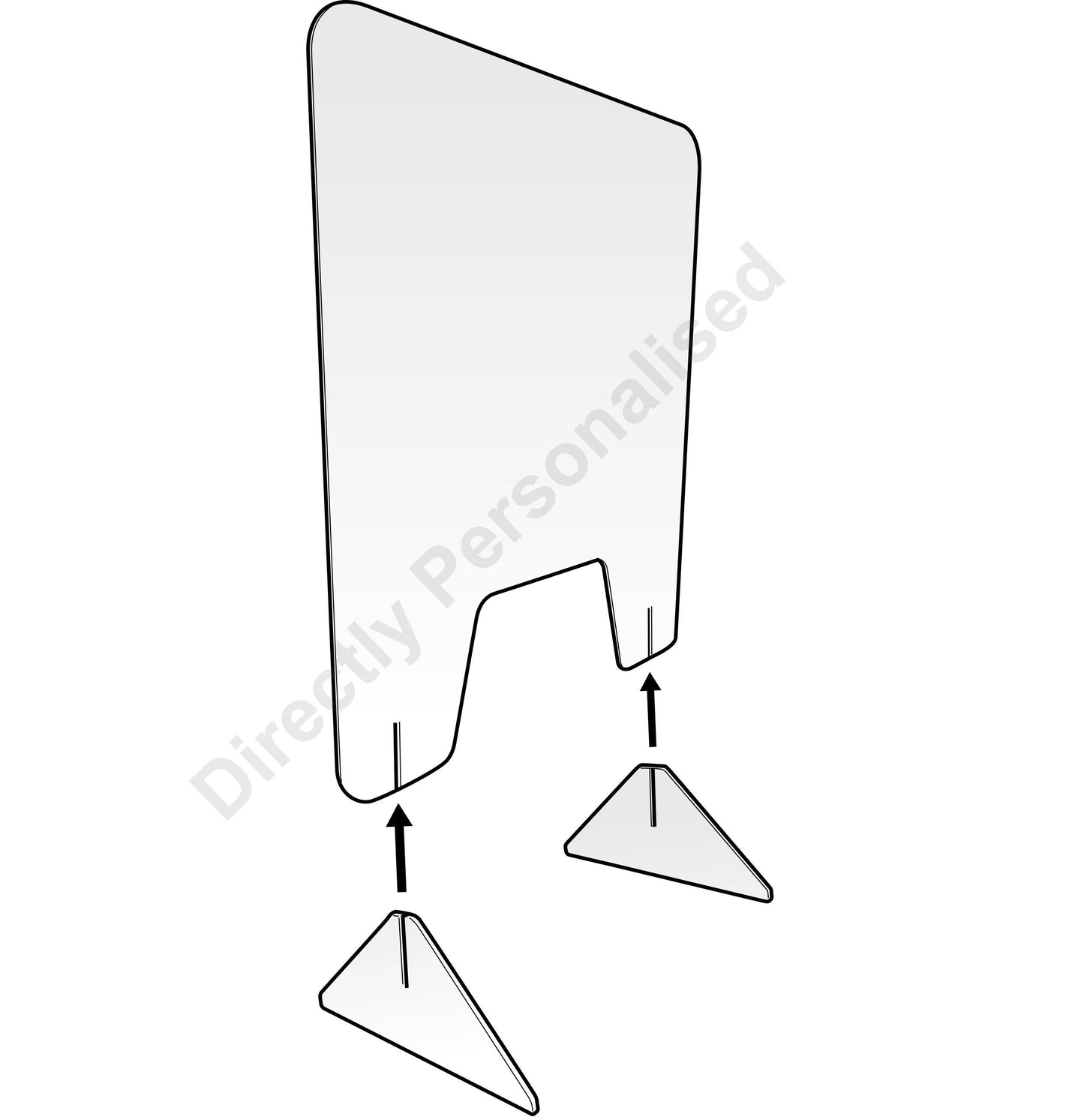 Sneeze Guard Barrier | Cough Guard | FREE Shipping in UK | Clear Plastic Barrier | Cashier | Nail Salon | Counter Bank | Employee Protection - DirectlyPersonalised