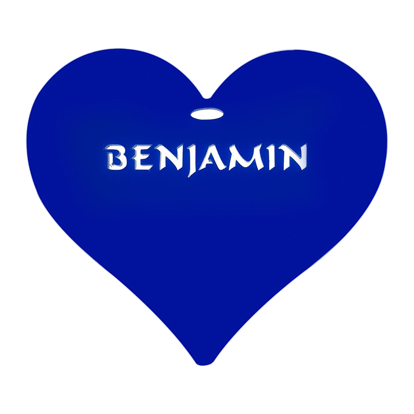 Personalised Name Heart in Coloured Acrylic - Gifts Events Charms