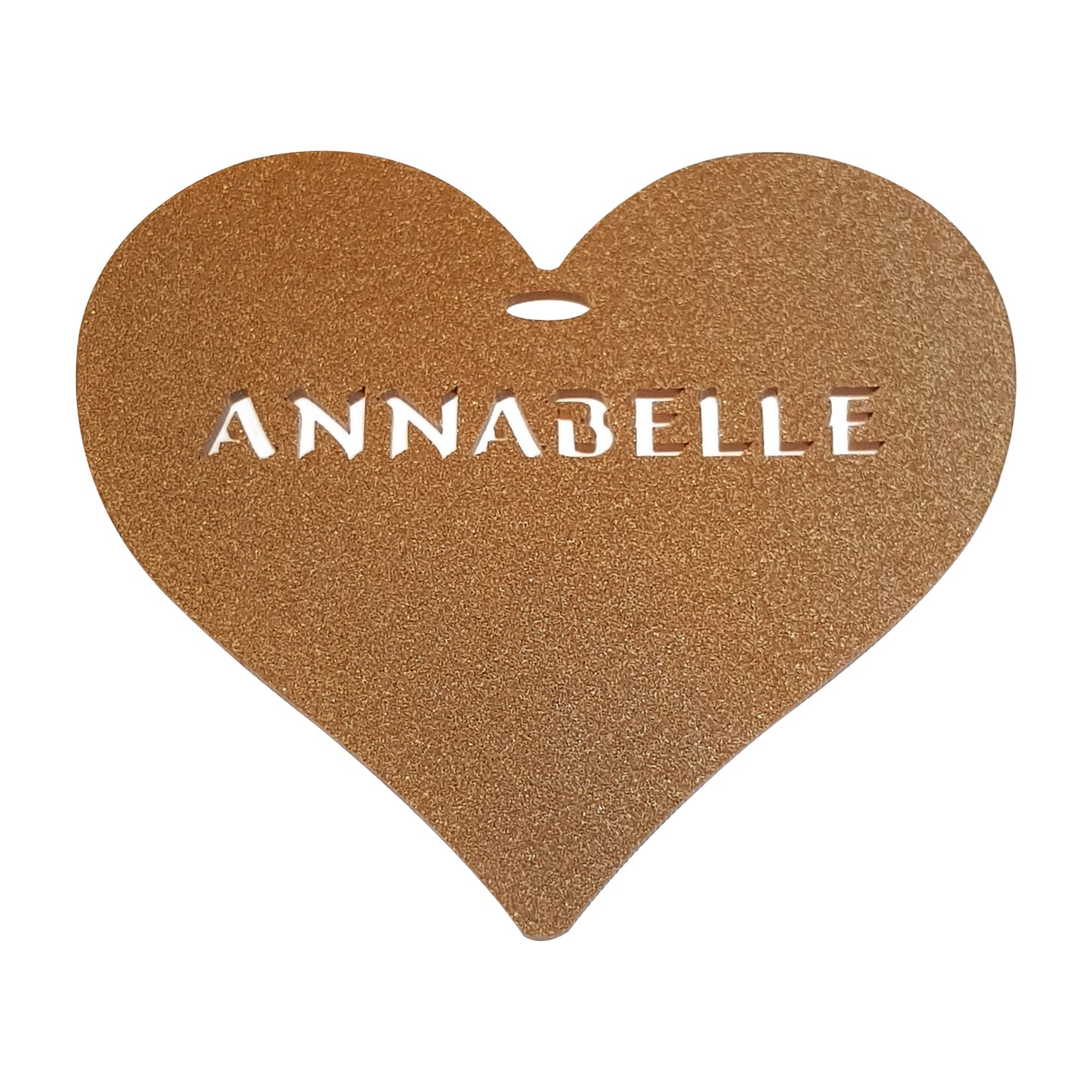 Personalised Name Heart in Coloured Acrylic - Gifts Events Charms