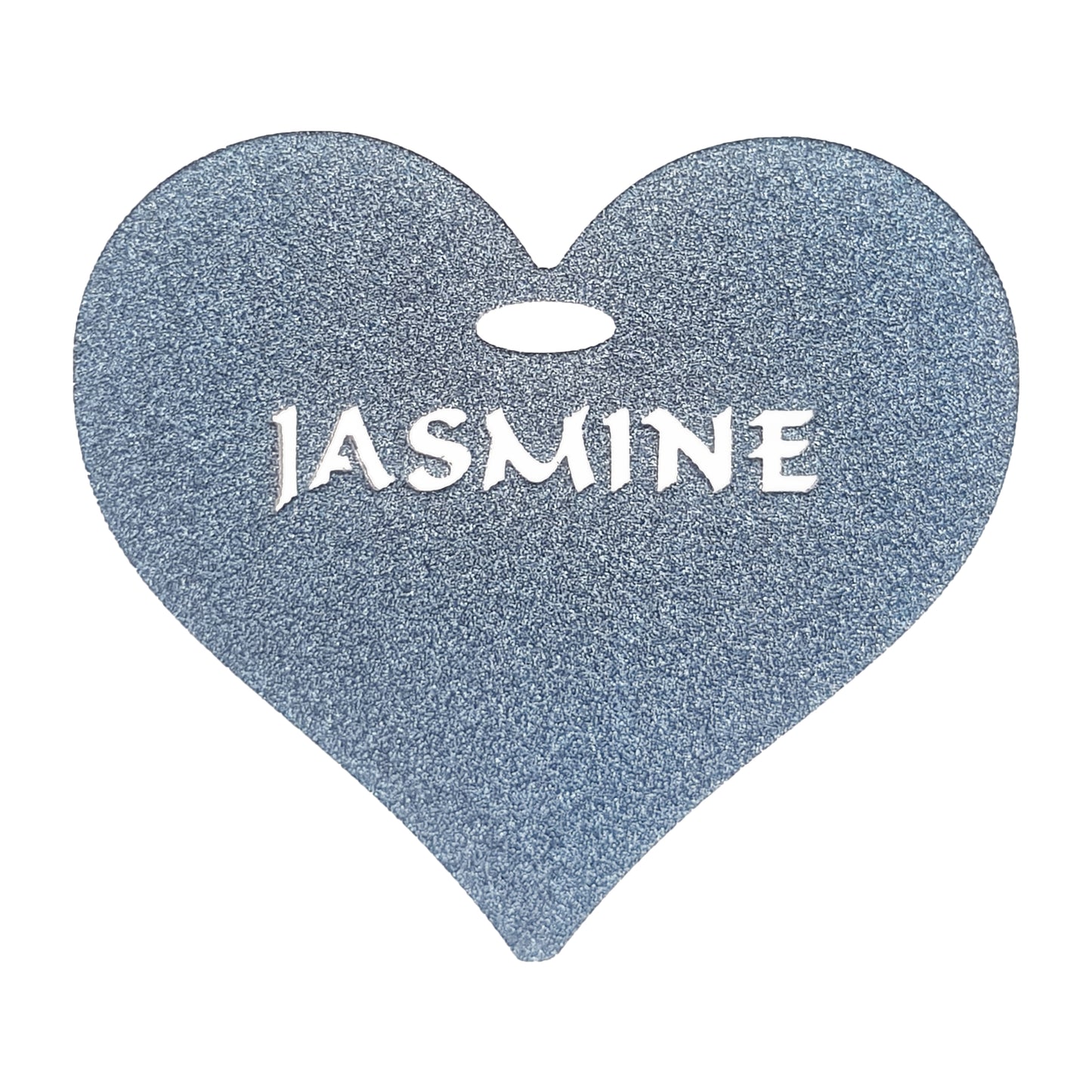 Personalised Name Heart in Coloured Acrylic - Gifts Events Charms
