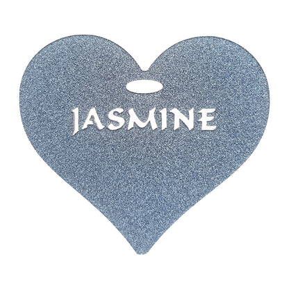 Personalised Name Heart in Coloured Acrylic - Gifts Events Charms