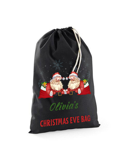 Christmas Eve Stuff Bags | Personalised Name Christmas Bag