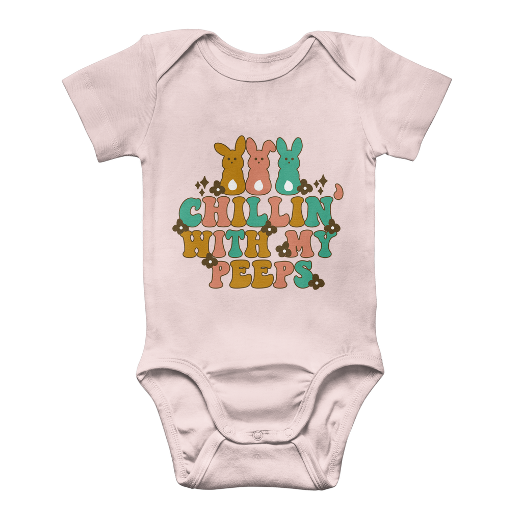 Chillin with my peeps Classic Baby Onesie Bodysuit - DirectlyPersonalised