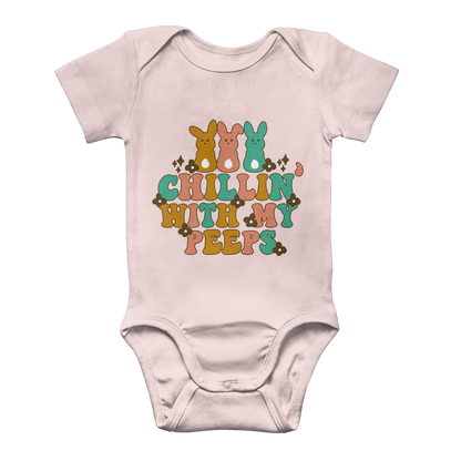 Chillin with my peeps Classic Baby Onesie Bodysuit - DirectlyPersonalised