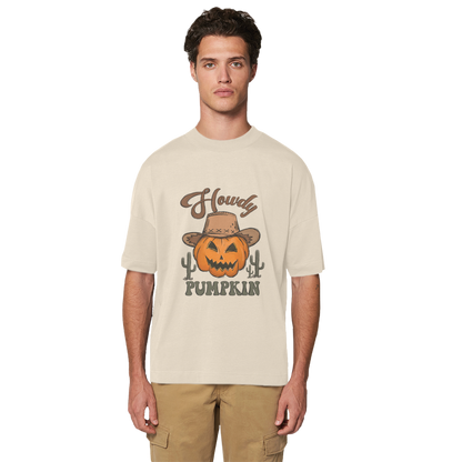 HOWDY PUMPKIN Premium Organic Oversized T-Shirt - DirectlyPersonalised