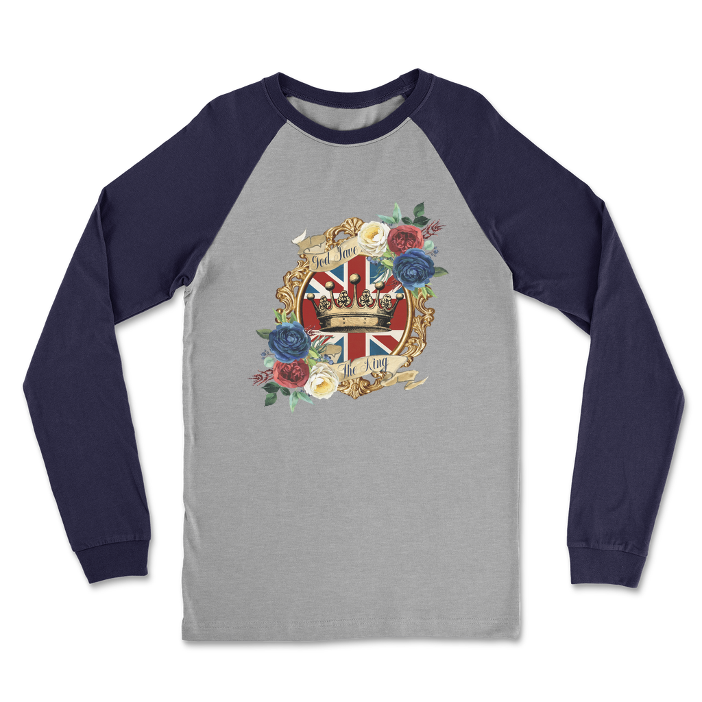 GOD SAVE THE KING Classic Raglan Long Sleeve Shirt - DirectlyPersonalised