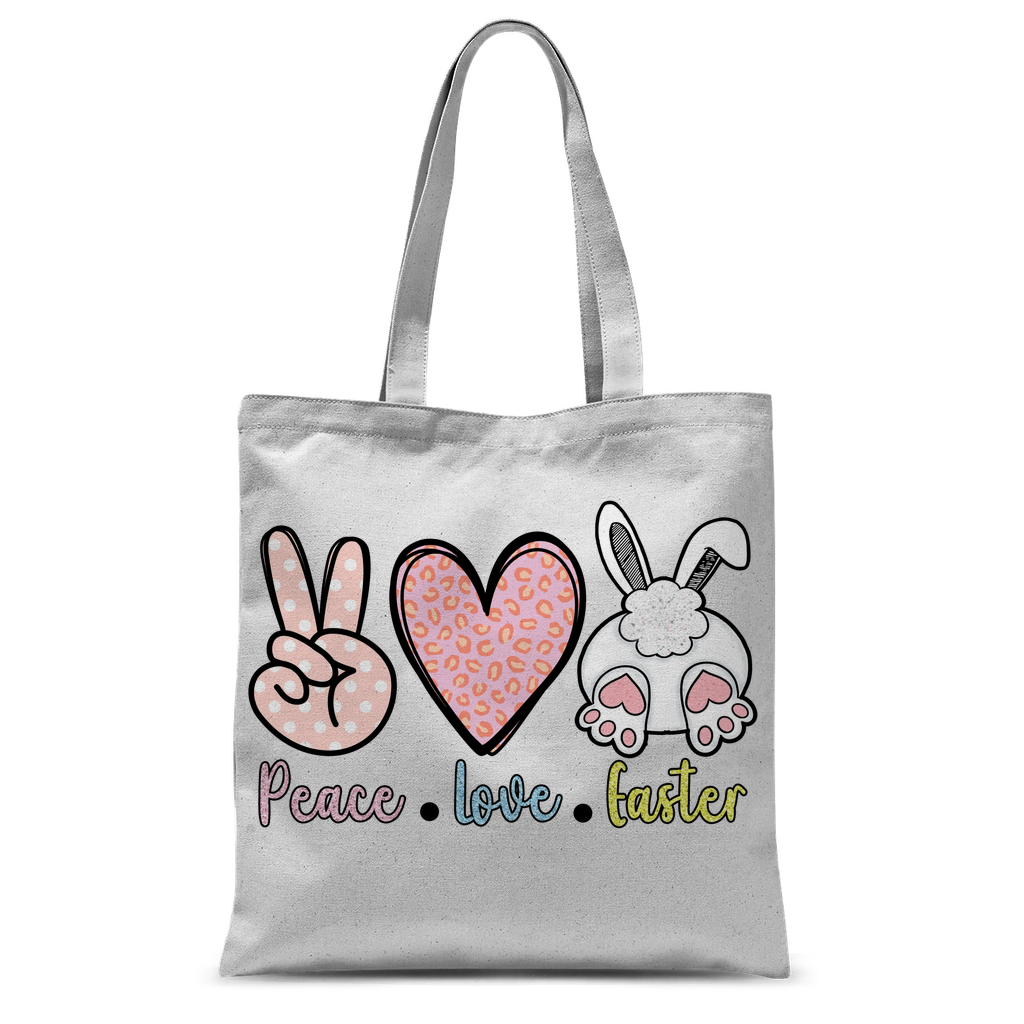 PEACE LOVE EASTER Classic Sublimation Tote Bag - DirectlyPersonalised