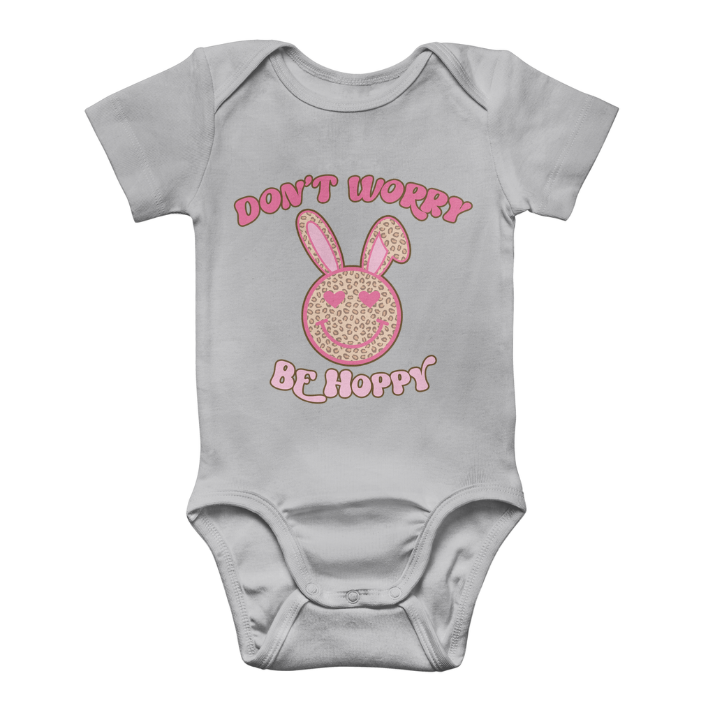 Don't worry be 'happy' Classic Baby Onesie Bodysuit - DirectlyPersonalised