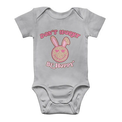 Don't worry be 'happy' Classic Baby Onesie Bodysuit - DirectlyPersonalised