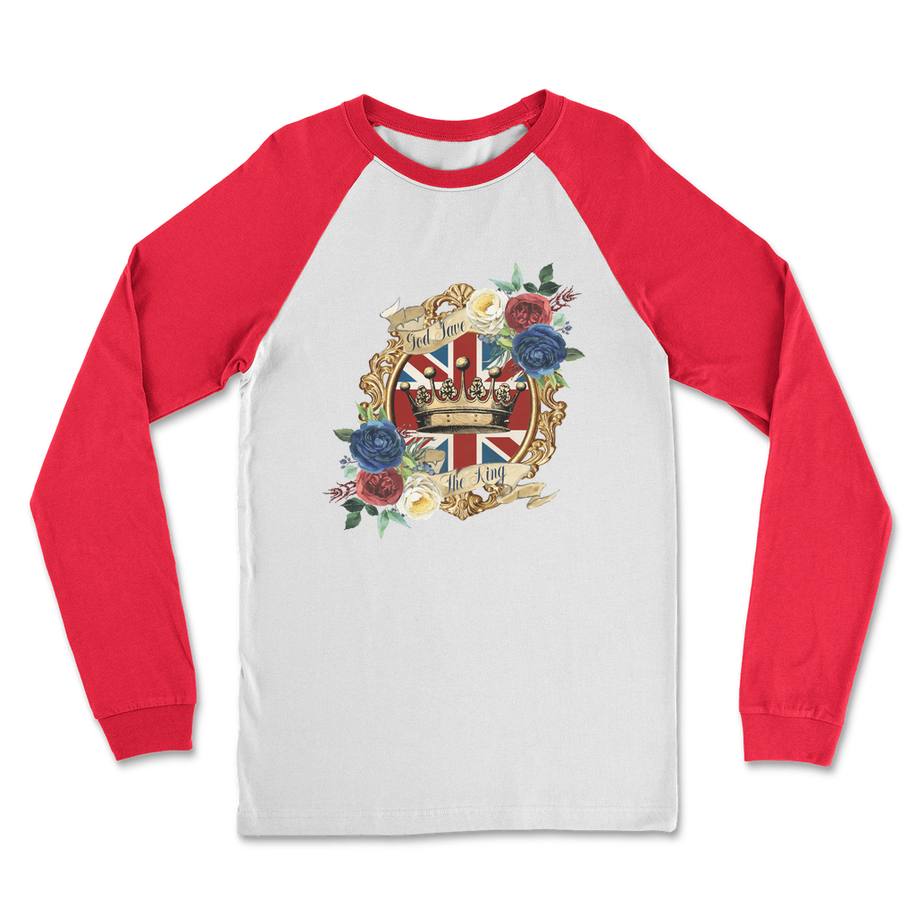 GOD SAVE THE KING Classic Raglan Long Sleeve Shirt - DirectlyPersonalised