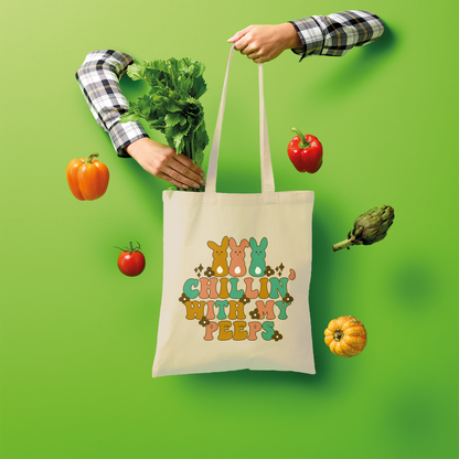 Chillin with my peeps Shopper Tote Bag - DirectlyPersonalised