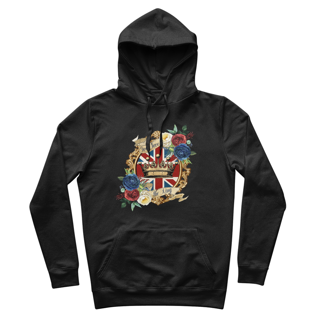 GOD SAVE THE KING 100% Organic Cotton Hoodie - DirectlyPersonalised