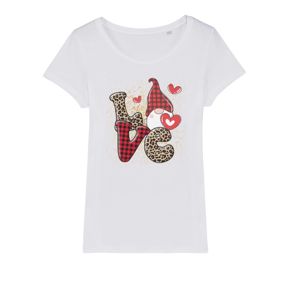 Ladies Valentine Design Organic Jersey Womens T-Shirt - DirectlyPersonalised