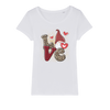 Ladies Valentine Design Organic Jersey Womens T-Shirt