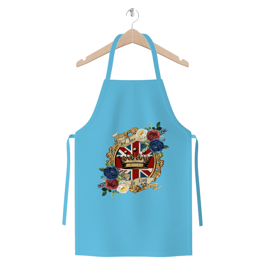 GOD SAVE THE KING Premium Jersey Apron - DirectlyPersonalised