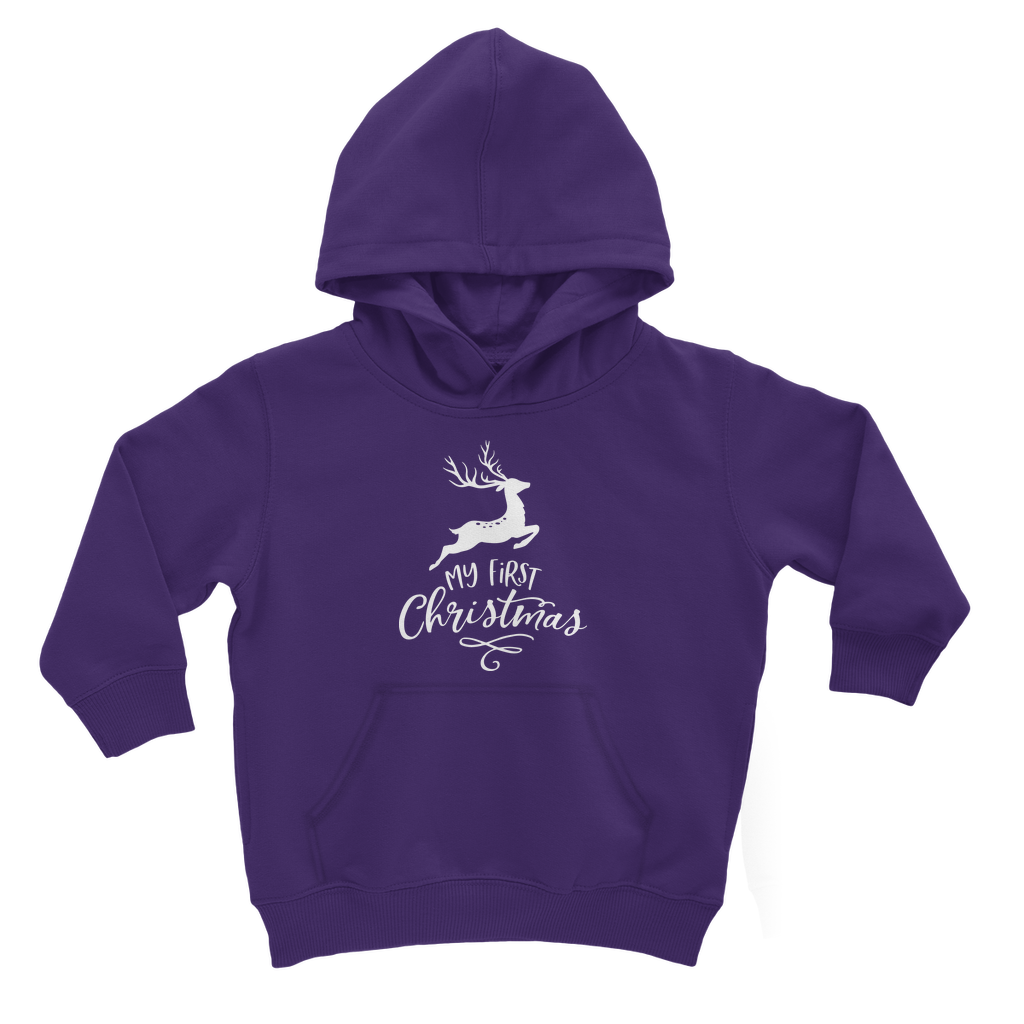 My First Christmas White Classic Kids Hoodie - DirectlyPersonalised