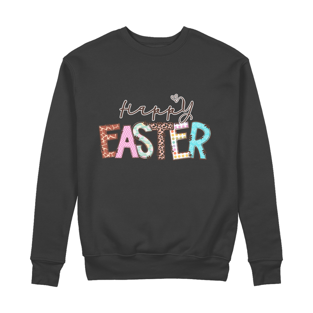 Happy Easter 100% Organic Cotton Sweatshirt - DirectlyPersonalised