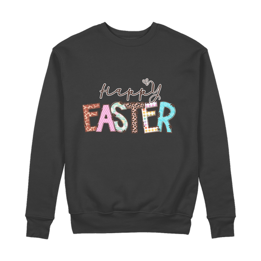 Happy Easter 100% Organic Cotton Sweatshirt - DirectlyPersonalised