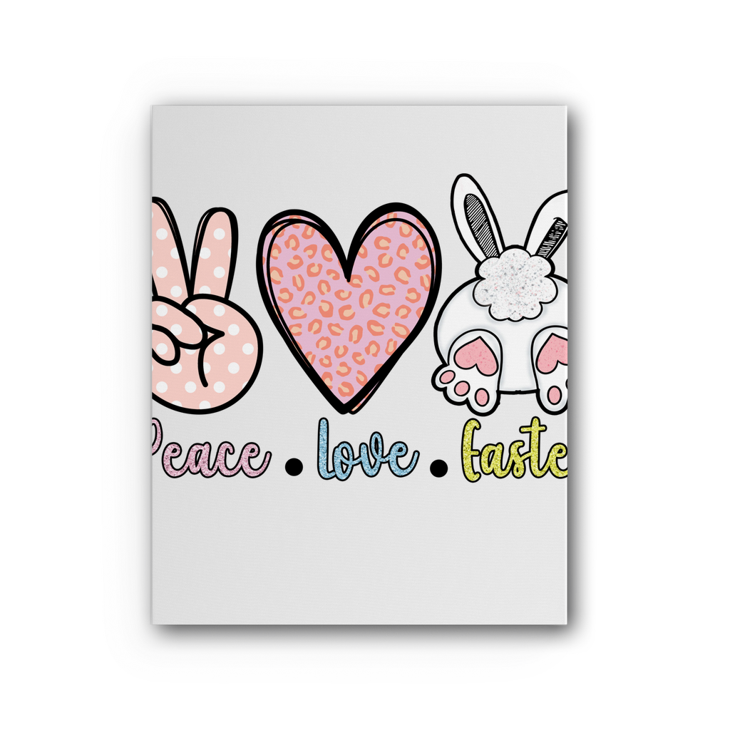 PEACE LOVE EASTER Premium Stretched Canvas - DirectlyPersonalised