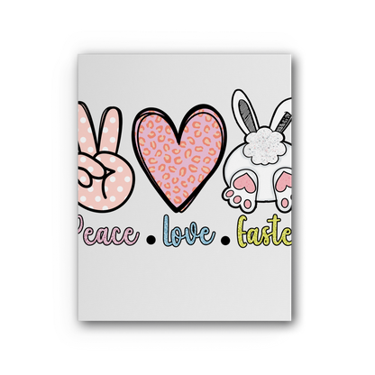 PEACE LOVE EASTER Premium Stretched Canvas - DirectlyPersonalised