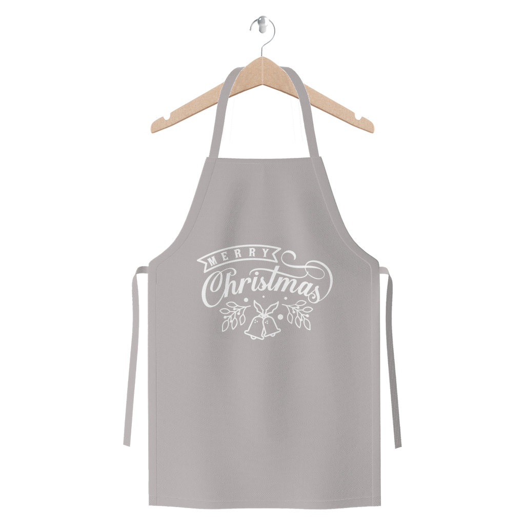 Merry Christmas White Premium Jersey Apron