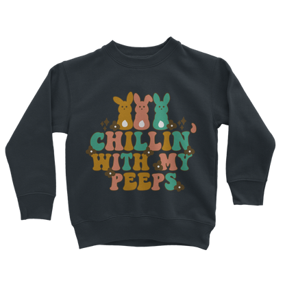 Chillin with my peeps Classic Kids Sweatshirt - DirectlyPersonalised