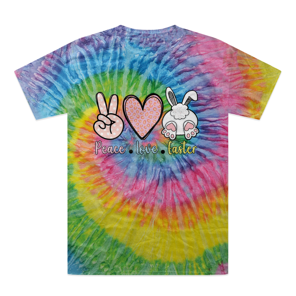 PEACE LOVE EASTER Tie-Dye T-Shirt - DirectlyPersonalised