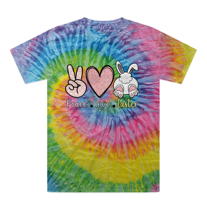 PEACE LOVE EASTER Tie-Dye T-Shirt - DirectlyPersonalised