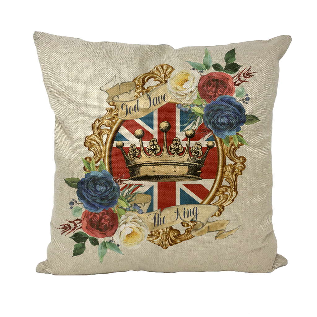 GOD SAVE THE KING Throw Pillows - DirectlyPersonalised