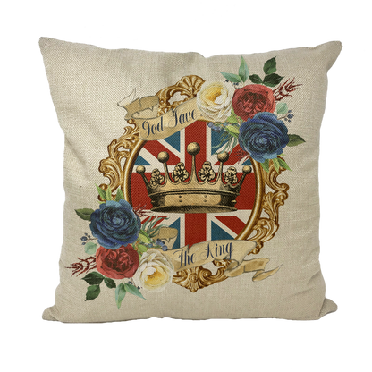 GOD SAVE THE KING Throw Pillows - DirectlyPersonalised
